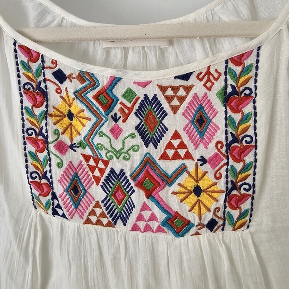 Impeccable Pig Embroidered Top with Pom Pom Side Waist Ties - Picture 9 of 14